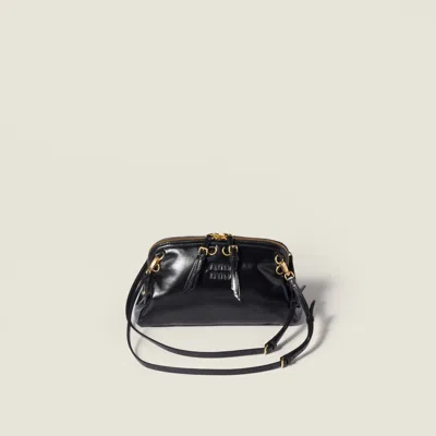 Miu Miu Leather Clutch In Black