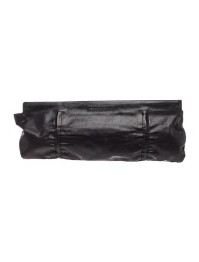 Pre-owned Miu Miu Leather Clutch Vintage In Black