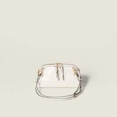 Miu Miu Leather Clutch In White
