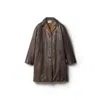 Miu Miu Leather Coat In Multi