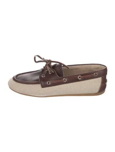 Pre-owned Miu Miu Leather Colorblock Pattern Flats In Multi