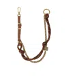 Miu Miu Leather, Cord And Metal Trick Keyring