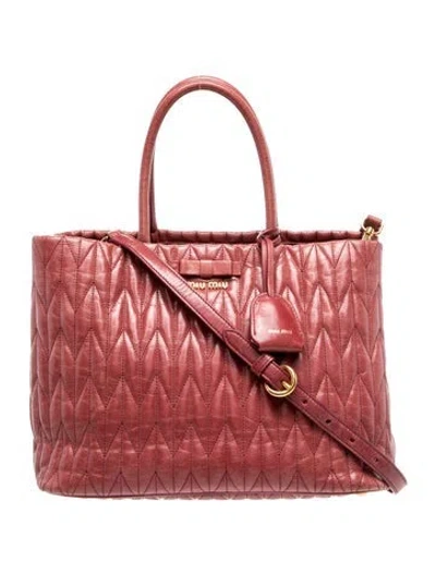 Pre-owned Miu Miu Leather Crossbody Bag In Pink