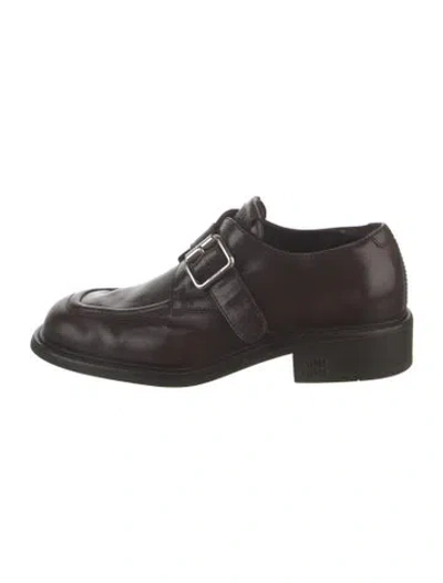 Pre-owned Miu Miu Leather Cutout Accent Boots In Black
