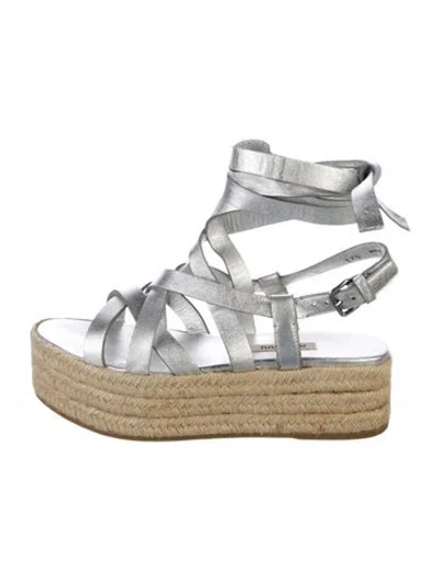 Pre-owned Miu Miu Leather Espadrilles