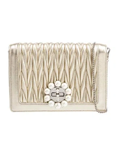 Pre-owned Miu Miu Leather Evening Bag