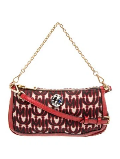 Pre-owned Miu Miu Leather Evening Bag W/ Tags In Multi