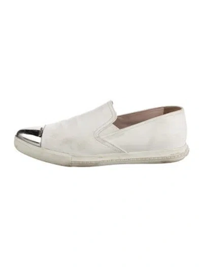 Pre-owned Miu Miu Leather Flats In Multi