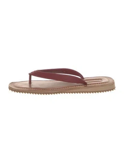 Pre-owned Miu Miu Leather Flip Flops In Multicolor