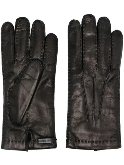 MIU MIU MIU MIU LEATHER GLOVES