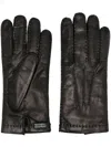 Miu Miu Leather Gloves In Black