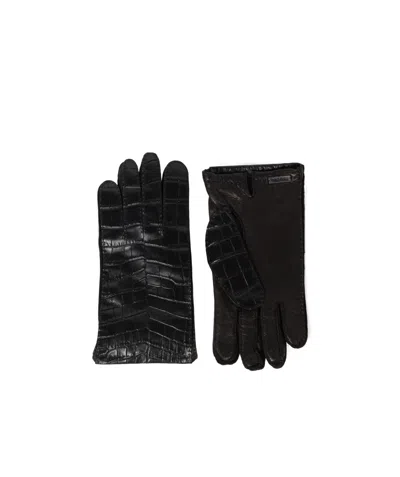 Miu Miu Leather Gloves In Black