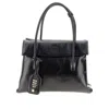Miu Miu Leather Handbag With Cracked Effect In Black