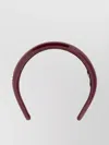 Miu Miu Tyrian Purple Leather Headband In Brown