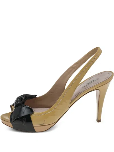 Pre-owned Miu Miu Leather Heeled Sandals