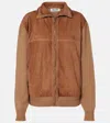 Miu Miu Leather Jacket In Brown