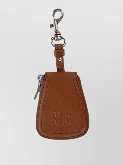 Miu Miu Leather Key Holder Card Case Keyring