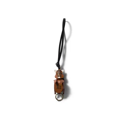 Miu Miu Leather Key Ring Trick In Black