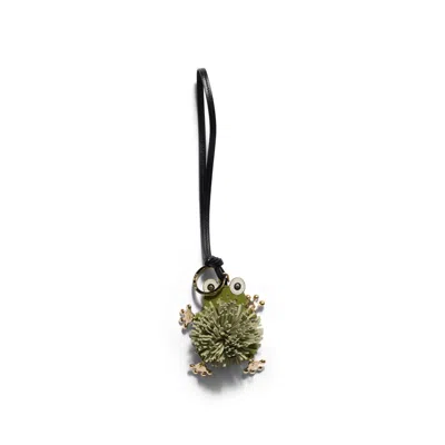 Miu Miu Leather Key Ring Trick In Ivy Green