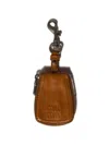 Miu Miu Leather Keyring Trick In Brown