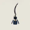 Miu Miu Leather Keyring Trick In Blue