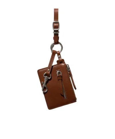 Miu Miu Leather Keyring Trick In Pattern