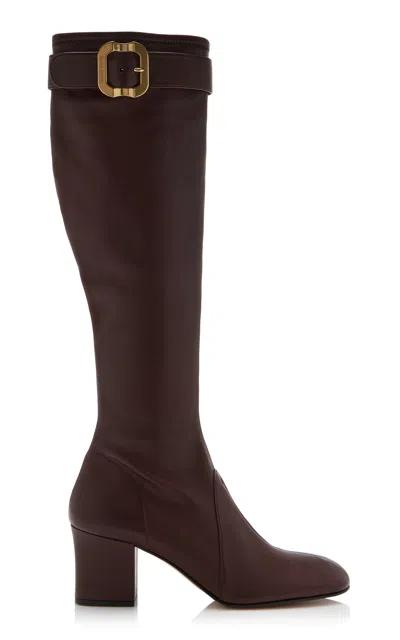 MIU MIU LEATHER KNEE BOOTS