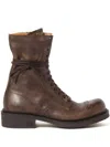 Miu Miu Cap Toe Combat Boot In Brown