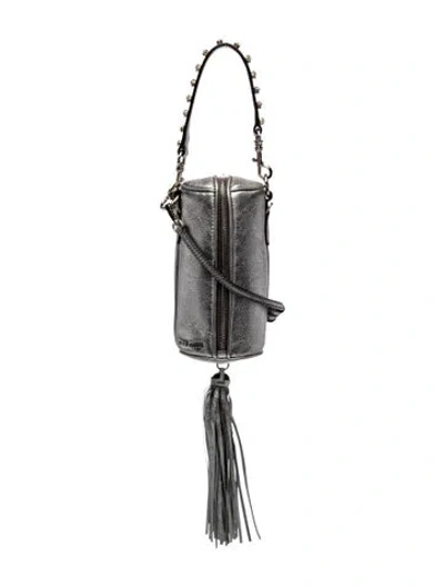 Pre-owned Miu Miu Leather Leather Crossbody Bag In Silver