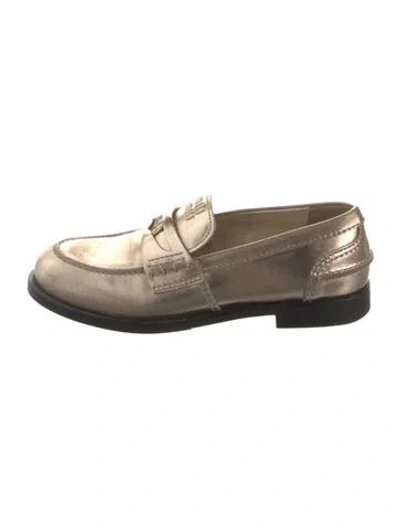 Pre-owned Miu Miu Leather Loafers