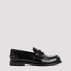Miu Miu Perforated Coin-detail Loafers In Black
