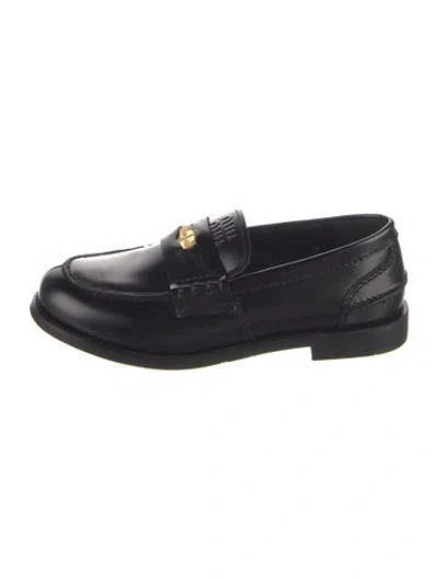 Pre-owned Miu Miu Leather Loafers In Blue