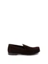 Miu Miu Round-toe Loafers In Brown