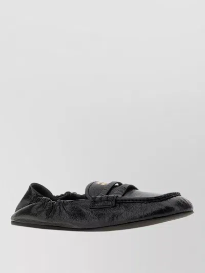 Miu Miu Leather Loafers Casual Style Flexible Sole In Multi