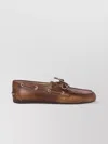 Miu Miu Burnt Brown Moccasin In Vintage Effect Leather In Brown