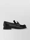 Miu Miu Leather Loafers Metal Detail