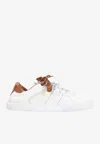 Miu Miu Leather Low-top Sneakers In White