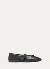 Miu Miu Buckle Ballerina Flats In Nero
