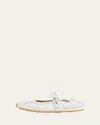 Miu Miu Plume Technical Fabric And Suede Ballerinas In Bianco