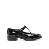 Miu Miu Logo Leather Mary Jane In Black