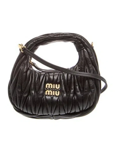 Pre-owned Miu Miu Leather Matelasse Mini