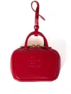Miu Miu Leather Micro Bag In Red