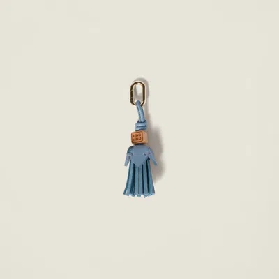 Miu Miu Leather Micro Trick In Astral Blue