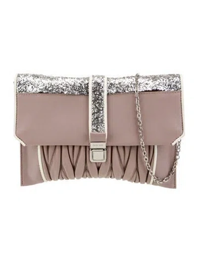 Pre-owned Miu Miu Leather Minaudière