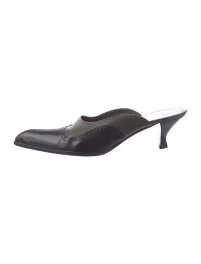Pre-owned Miu Miu Leather Mules In Multi
