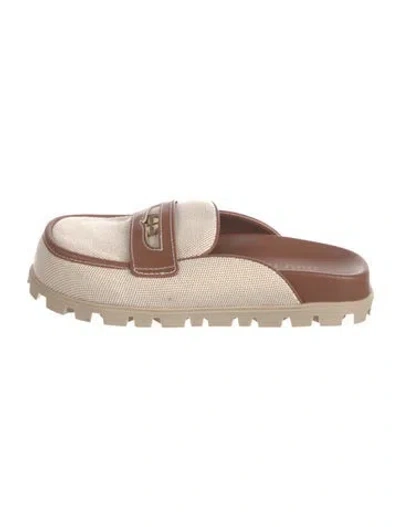 Pre-owned Miu Miu Leather Mules In Multi