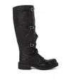Miu Miu Multi-buckle Leather Boots In Black