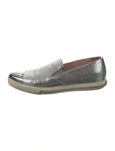 Pre-owned Miu Miu Leather Patterned Loafers