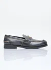 Miu Miu Women Leather Penny Loafers In Black
