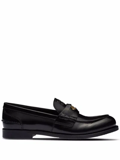 MIU MIU MIU MIU LEATHER PENNY LOAFERS